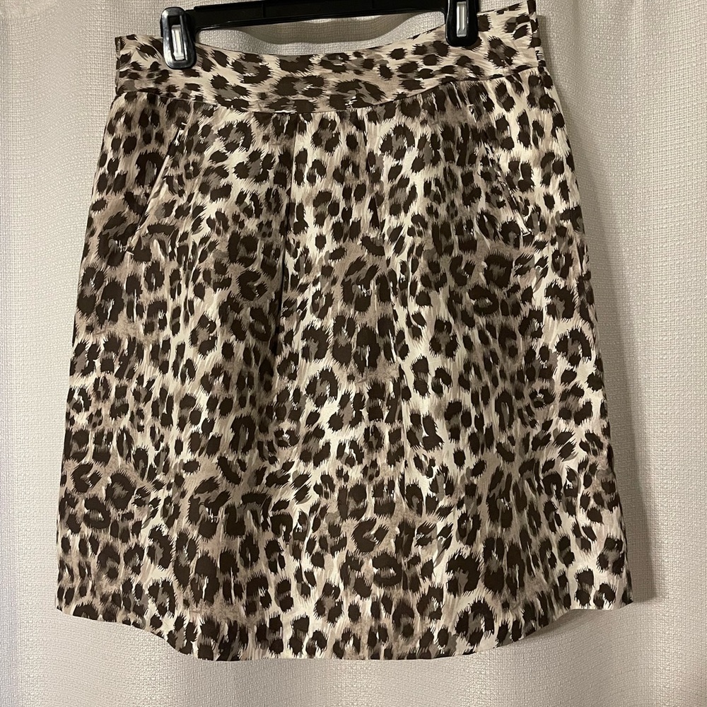Banana Republic Silk Animal Print Skirt